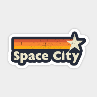 Retro Space City Sticker